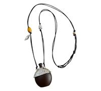 NVOQILIN Élégant collier géométrique en bois tendance avec longue chaîne pour tenues décontractées ou formelles, One Size, Comme décrit, Comme décrit.