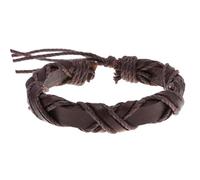 NVOQILIN Élégant cuir synthétique robuste noir marron avec motifs torsadés Accessoire pour homme et femme Idéal pour offrir des styles rétro, taille unique, Comme décrit