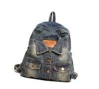 NVOQILIN Élégant sac à dos en jean de grande capacité, sac d'école, sac à dos décontracté, sac à dos pour les étudiants, les voyages et l'utilisation quotidienne, b