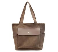 NVOQILIN Élégant sac à main en velours côtelé de grande capacité, sac à main décontracté sous les bras, sac à bandoulière tendance pour voyage, école ou sac d'étude de travail, kaki, One Size