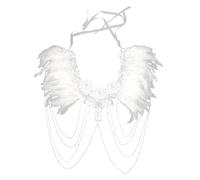 NVOQILIN Élégante chaîne d'épaule en cuir avec perles pour mariage vintage et fête formelle Chaîne de perles vintage