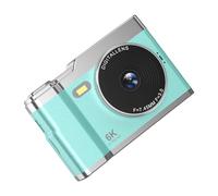 NVOQILIN Enregistreur vidéo portable 4K 6,1 cm Appareil photo numérique avec 2 objectifs et fonction électronique anti-secousses pour les amateurs de voyage Double caméra avant arrière