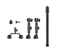 NVOQILIN Ensemble de support à ventouse pour appareil photo 360 degrés avec perche à selfie extensible de 119,2 cm en aluminium multifonction réglable