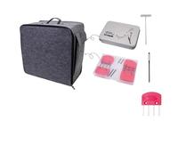 NVOQILIN Ensemble de tapis de blocage de tricot 32 x 32 cm avec 8 peignes de blocage de tricot, 200 épingles en T et 2 aiguilles à coudre pour la fabrication