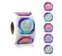 NVOQILIN Étiquettes autocollantes pour sceau ciré - Jolis cœurs décoratifs - Pour fête