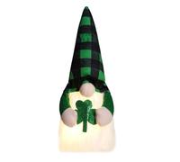 NVOQILIN Figurine de nains de patricks en peluche pour décoration de festival, chapeau lumineux LED, figurine de Père Noël, elfes, figurine de jouet décoratif