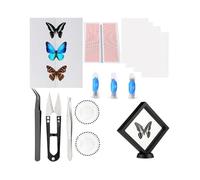 NVOQILIN Kit complet de préparation d'arthropode avec planche à épingler en mousse EVA, papier de coordonnées et acier inoxydable