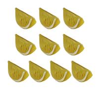 NVOQILIN Lot de 10 blocs de citrons artificiels pour décoration de table, sûr et facile à nettoyer, citron réaliste
