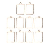 NVOQILIN Lot de 10 cadres floraux transparents pressés pour pendentifs carrés creux et ronds, B, Comme décrit, Comme décrit.