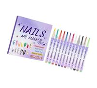 NVOQILIN Lot de 12 stylos de couleur à séchage rapide à pointe fine pour un dessin précis, pas besoin de lampe à base d'eau, sans danger pour