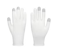 NVOQILIN Lot de 2 gants fins en nylon pour écran tactile pour jeu de rythme mobile avec bouts de doigts en fibre et design respirant