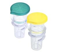 NVOQILIN Lot de 2 presse-agrumes manuels avec couvercle à vis transparent