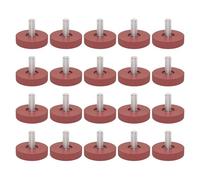 NVOQILIN Lot de 20 pieds de nivellement réglables et robustes multi-usages pour sols inégaux d'intérieur et d'extérieur en plastique + pieds de nivellement en acier