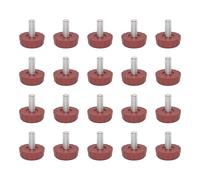 NVOQILIN Lot de 20 pieds de nivellement réglables et robustes multi-usages pour sols inégaux d'intérieur et d'extérieur en plastique + pieds de nivellement en acier