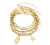 NVOQILIN Lot de 3 chaînes de perles faites à la main, réglables, idéales pour un usage quotidien et une fête, taille unique, Comme décrit