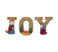 NVOQILIN Lot de 3 sculptures en résine pour décoration de Noël, décoration d'intérieur