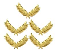 NVOQILIN Lot de 5 badges d'uniforme d'hôtesse de l'air, emblèmes de chapeau, accessoires pour uniforme de compagnie aérienne, Length: about 5cm, Métal