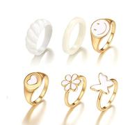 NVOQILIN Lot de 6 bracelets vintage empilables pour femmes et filles, ensemble papillon pour femmes et couples, taille unique, Comme décrit, Comme décrit.