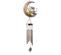 NVOQILIN MEILVMEIJI Lampe éolienne LED Étoile creuse Carillon éolien Lampe solaire Ornement