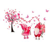 NVOQILIN MEILVMEIJI Lot de 2 stickers muraux en forme de cœur Rose pour papillon Fleur