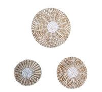 NVOQILIN MEILVMEIJI Lot de 3 paniers muraux tissés naturels à suspendre pour chambre familiale, chambre à coucher, cuisine, salle de bain