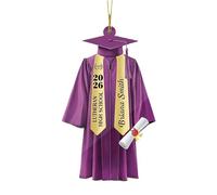 NVOQILIN Ornement coloré en acrylique plat 2D sur le thème des diplômés du lycée 2026 pour la maison, le véhicule, la décoration de voiture, le verre, sac de décoration, sac de remise de diplôme