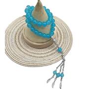 NVOQILIN Perles de prière rondes unisexes pour femmes et hommes musulmans, perles de prière à pampilles, bracelets chapelet bijoux cadeaux perles, taille unique, Comme décrit
