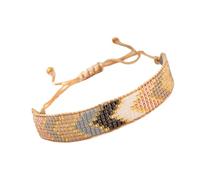 NVOQILIN Perles de verre artisanales tissées à la main - Design coloré - Légères et confortables - Pour femme - À porter au quotidien et en voyage, taille unique, Comme décrit