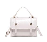 NVOQILIN Petit sac carré élégant pour femme avec sangle réglable en polyuréthane pour un usage quotidien et un événement social, shopping décontracté, blanc, One Size