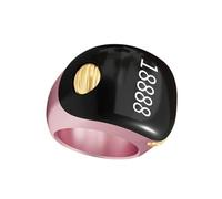NVOQILIN Petits anneaux Tasbih Zikr - 3 tailles - Compteur de doigts interchangeables - Étanche - Pour musulmans, Black, ABS + gel de silice