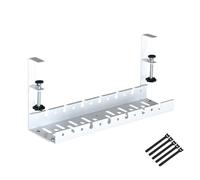 NVOQILIN Plateau de gestion des fils de table avec design rétractable pour garder les cordons propres pour un usage domestique - Plateau de gestion des câbles réglable
