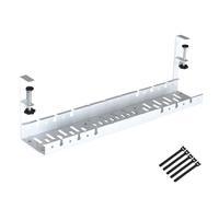 NVOQILIN Plateau de gestion des fils de table avec design rétractable pour garder les cordons propres pour un usage domestique - Plateau de gestion des câbles réglable