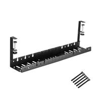 NVOQILIN Plateau de gestion des fils de table avec design rétractable pour garder les cordons propres pour un usage domestique - Plateau de gestion des câbles réglable