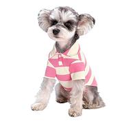 NVOQILIN Polo pour petit chien à deux jambes décontracté rayé chemise chiot costume t-shirt mode vêtements pour bichon French Bull Dog Pet Polo rayé Pet Shirt Pet Shirt Pet Shirt Animaux de compagnie