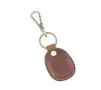 NVOQILIN Porte-cartes élégant et robuste en cuir synthétique avec bouton encliquetable sécurisé, adapté pour les employés de bureau et les navetteurs d'appartement, marron, Taille unique