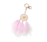 NVOQILIN Porte-clés attrape-rêves fait à la main - Ornement simple - Pour femme - Porte-clés de voiture - Sac à dos - Breloque pour sac à main
