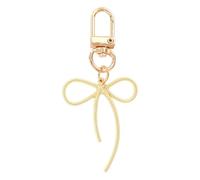 NVOQILIN Porte-clés en métal avec nœud papillon - Chaîne de voiture - Jolis nœuds - Ornements à suspendre - Breloque de sac pour femme - Joli nœud - Porte-clés pour sac - Décoration de voiture, doré