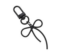 NVOQILIN Porte-clés en métal avec nœud papillon - Chaîne de voiture - Jolis nœuds - Ornements à suspendre - Breloque de sac pour femme - Joli nœud - Porte-clés pour sac - Décoration de voiture, Noir