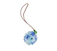 NVOQILIN Porte-clés en verre tissé avec pendentif floral délicat - Accessoire tendance pour améliorer les tenues de fête - Porte-clés en verre fait à la main, Il y a de l'ananas, taille unique
