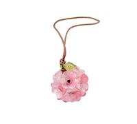 NVOQILIN Porte-clés en verre tissé avec pendentif floral délicat - Accessoire tendance pour améliorer les tenues de fête - Porte-clés en verre fait à la main, Fraises à la vanille, taille unique