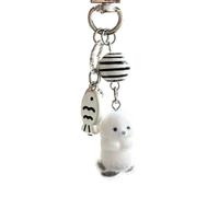 NVOQILIN Porte-clés ours floqué pratique en peluche ornement compact pour un usage quotidien Porte-clés pratique pour sac en peluche, b