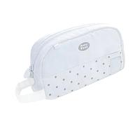 NVOQILIN Porte-stylos convertible double face en tissu durable pour marqueurs et stylos - Petit sac à cosmétiques pliable, blanc, Beauté de masse