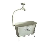 NVOQILIN Pot de fleurs en fer vert antique pour plantes grasses pour plantes grasses d'intérieur et d'extérieur