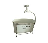 NVOQILIN Pot de fleurs en fer vert antique pour plantes grasses pour plantes grasses d'intérieur et d'extérieur