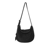 NVOQILIN Sac à bandoulière en toile pour femme, sac à bandoulière décontracté de couleur unie, sac à bandoulière pour étudiant, sac d'école, sac de grande capacité