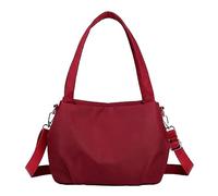 NVOQILIN Sac à bandoulière léger et tendance pour fille Sac à main fourre-tout tendance et pratique en nylon pour chaque jour Essentiel Jeune et élégant rendez-vous galant et tendance, Rouge, One Size