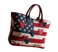 NVOQILIN Sac à main avec drapeau de l'Amérique patriotique - Design élégant - Pratique - En polyester - Avec poignée supérieure - Pour homme et femme - Usage quotidien - Souveraineté américaine