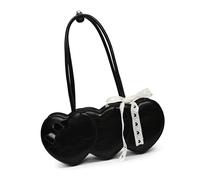 NVOQILIN Sac à main en forme de cœur d'inspiration coréenne pour femme Sac à main tendance en cuir PU pour aisselles Sac à main élégant pour femme, Noir , One Size