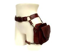 NVOQILIN Sac de taille médiéval pour jambes tombantes Steampunk Sac de cuisse Sac en cuir Ceinture de moto Sac de jambe tombante