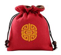 NVOQILIN Sacs à dés Astrolabes Épais Divinations Pendulums Nappe Accessoires Jeu de Société Coton Bijoux Rangement Dés Sac en Toile de jute, Rouge, Taille unique